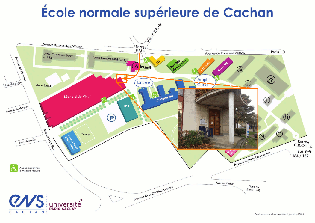 Plan d'accs au btiment Lonard de Vinci